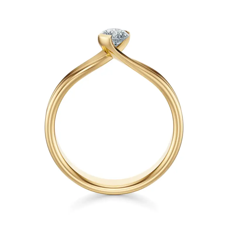 Pierścionek złoty z diamentem AJPZ_064